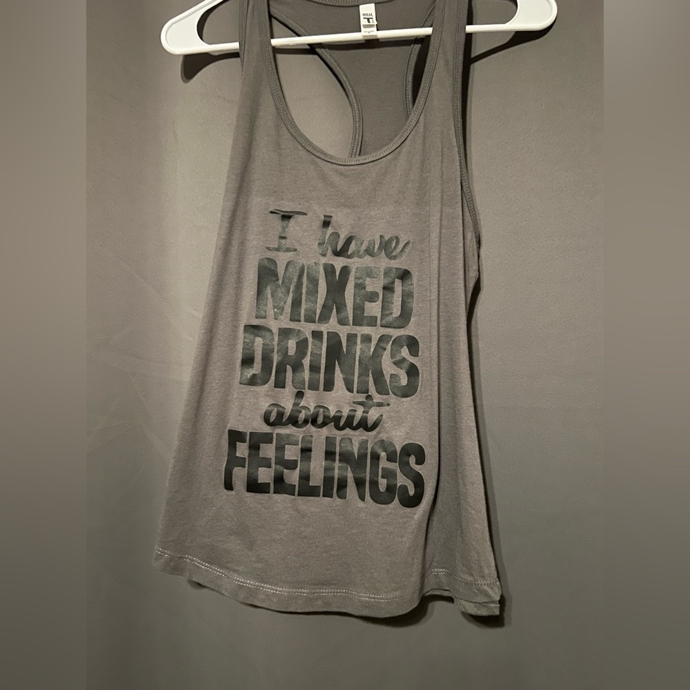 COPY - Mixed Feeling about Drinks racerback tank